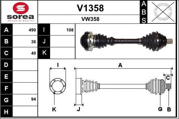 SNRA V1358 - Piedziņas vārpsta ps1.lv