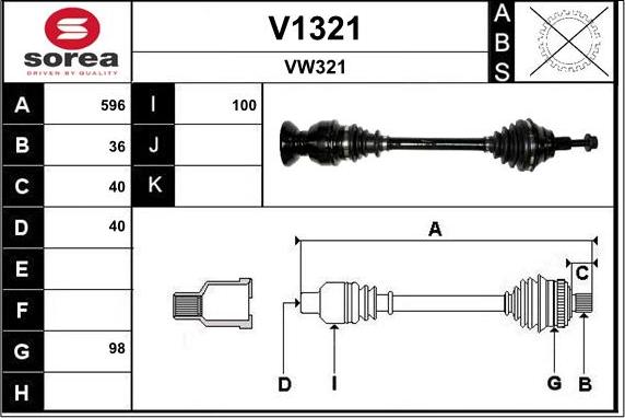 SNRA V1321 - Piedziņas vārpsta ps1.lv