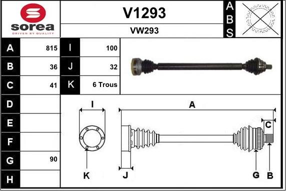 SNRA V1293 - Piedziņas vārpsta ps1.lv