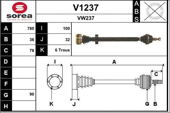 SNRA V1237 - Piedziņas vārpsta ps1.lv