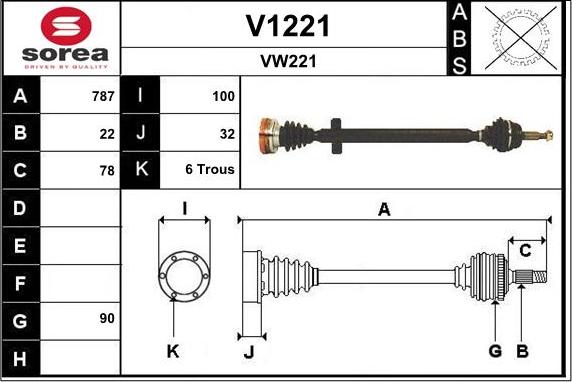 SNRA V1221 - Piedziņas vārpsta ps1.lv