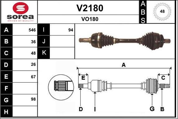 SNRA V2180 - Piedziņas vārpsta ps1.lv