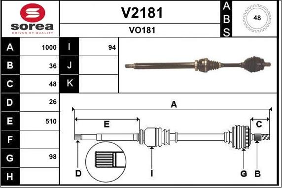 SNRA V2181 - Piedziņas vārpsta ps1.lv