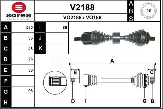 SNRA V2188 - Piedziņas vārpsta ps1.lv