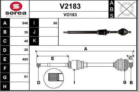 SNRA V2183 - Piedziņas vārpsta ps1.lv