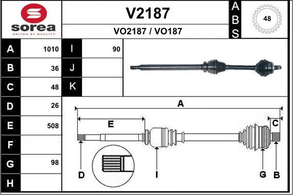 SNRA V2187 - Piedziņas vārpsta ps1.lv