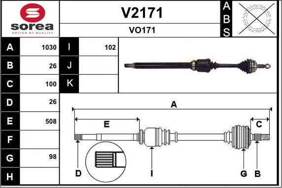 SNRA V2171 - Piedziņas vārpsta ps1.lv