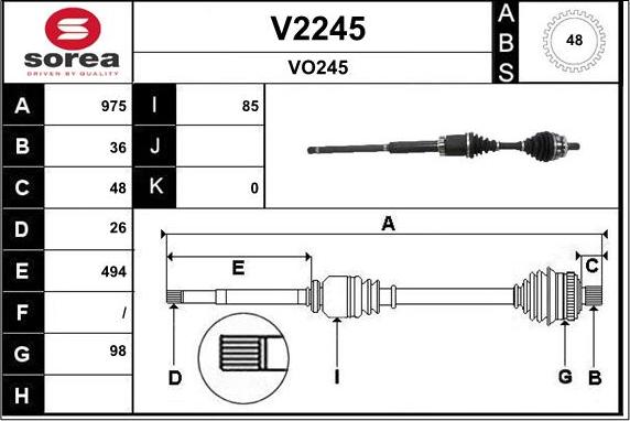 SNRA V2245 - Piedziņas vārpsta ps1.lv