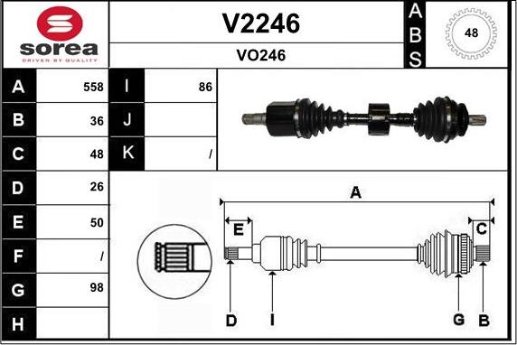 SNRA V2246 - Piedziņas vārpsta ps1.lv