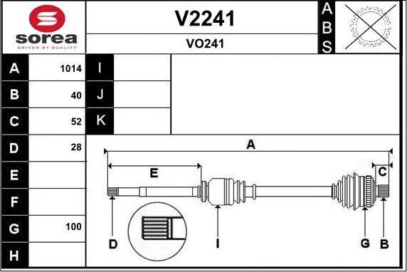 SNRA V2241 - Piedziņas vārpsta ps1.lv