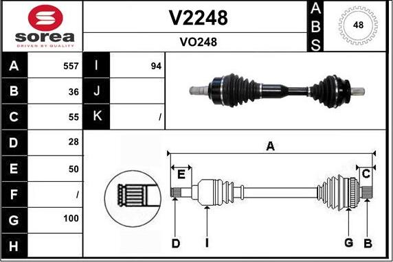 SNRA V2248 - Piedziņas vārpsta ps1.lv