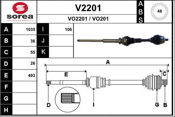 SNRA V2201 - Piedziņas vārpsta ps1.lv