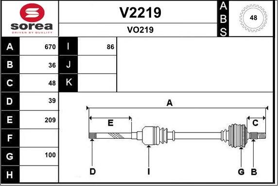 SNRA V2219 - Piedziņas vārpsta ps1.lv