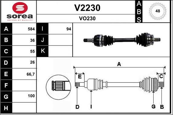 SNRA V2230 - Piedziņas vārpsta ps1.lv