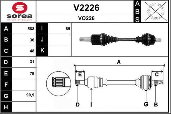 SNRA V2226 - Piedziņas vārpsta ps1.lv