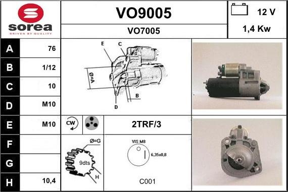 SNRA VO9005 - Starteris ps1.lv