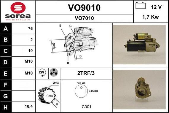 SNRA VO9010 - Starteris ps1.lv