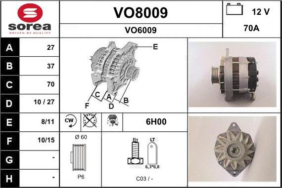 SNRA VO8009 - Ģenerators ps1.lv