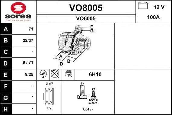 SNRA VO8005 - Ģenerators ps1.lv