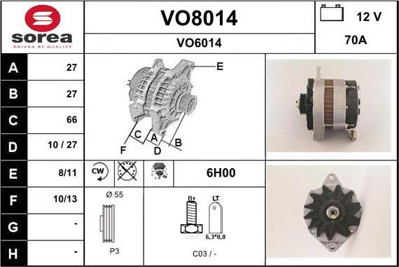 SNRA VO8014 - Ģenerators ps1.lv