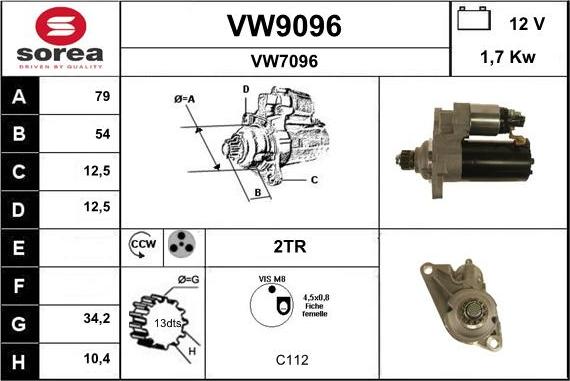 SNRA VW9096 - Starteris ps1.lv