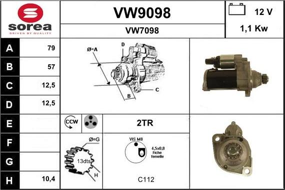 SNRA VW9098 - Starteris ps1.lv