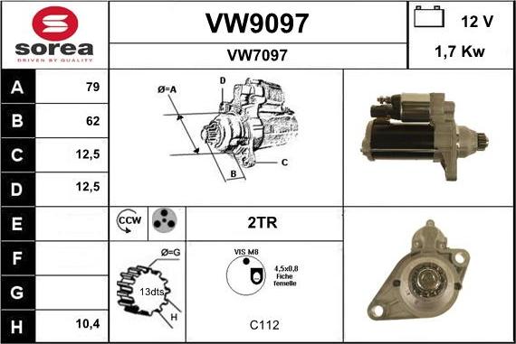 SNRA VW9097 - Starteris ps1.lv