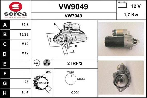 SNRA VW9049 - Starteris ps1.lv