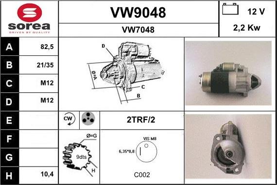 SNRA VW9048 - Starteris ps1.lv