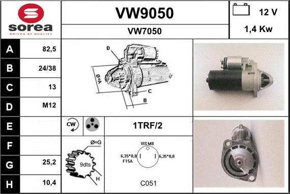 SNRA VW9050 - Starteris ps1.lv