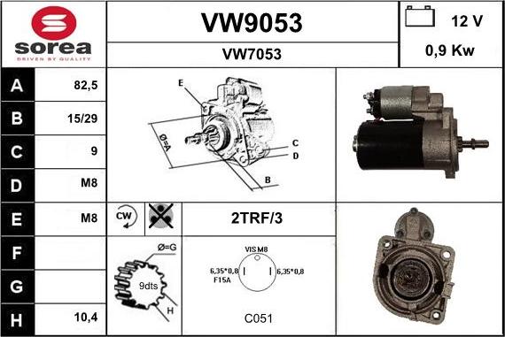 SNRA VW9053 - Starteris ps1.lv