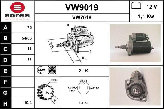 SNRA VW9019 - Starteris ps1.lv