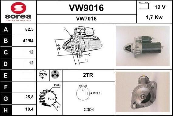 SNRA VW9016 - Starteris ps1.lv