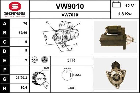 SNRA VW9010 - Starteris ps1.lv