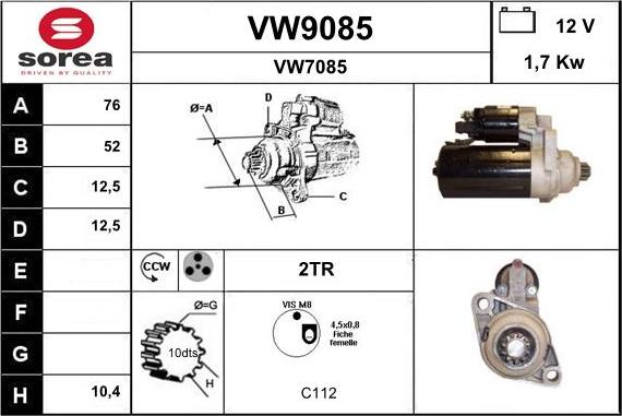 SNRA VW9085 - Starteris ps1.lv