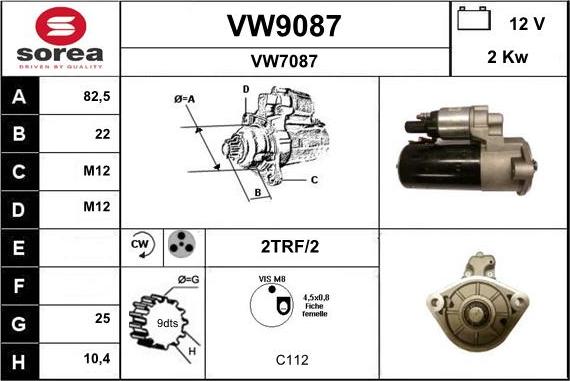 SNRA VW9087 - Starteris ps1.lv