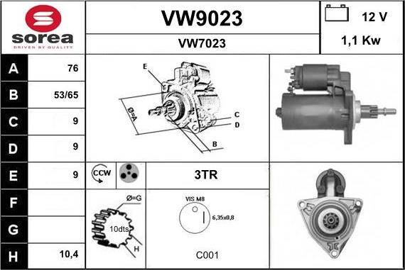 SNRA VW9023 - Starteris ps1.lv