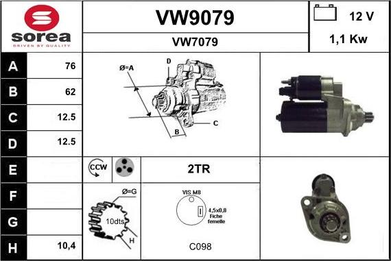 SNRA VW9079 - Starteris ps1.lv