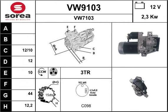 SNRA VW9103 - Starteris ps1.lv