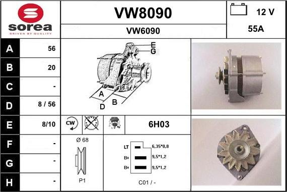 SNRA VW8090 - Ģenerators ps1.lv