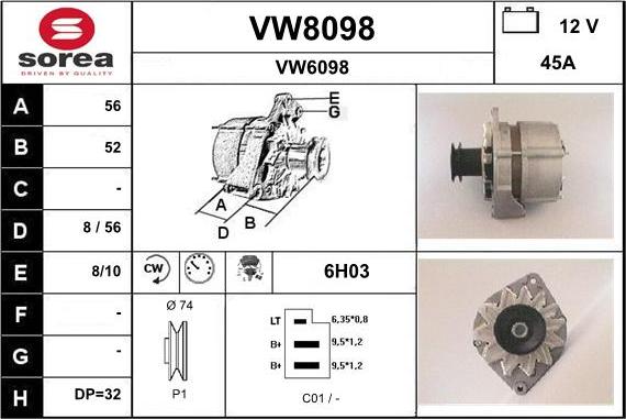 SNRA VW8098 - Ģenerators ps1.lv