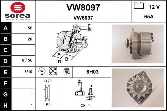 SNRA VW8097 - Ģenerators ps1.lv