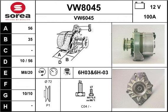 SNRA VW8045 - Ģenerators ps1.lv