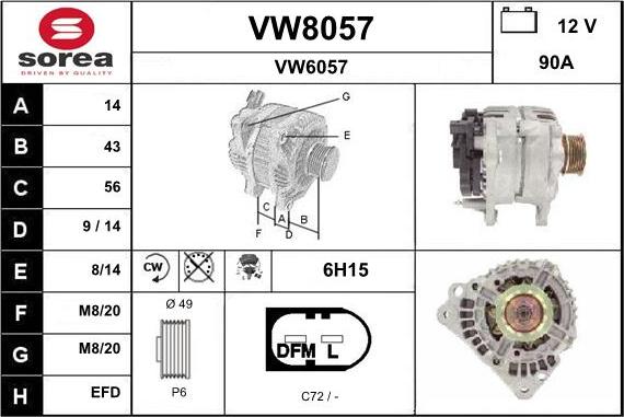 SNRA VW8057 - Ģenerators ps1.lv