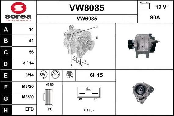SNRA VW8085 - Ģenerators ps1.lv