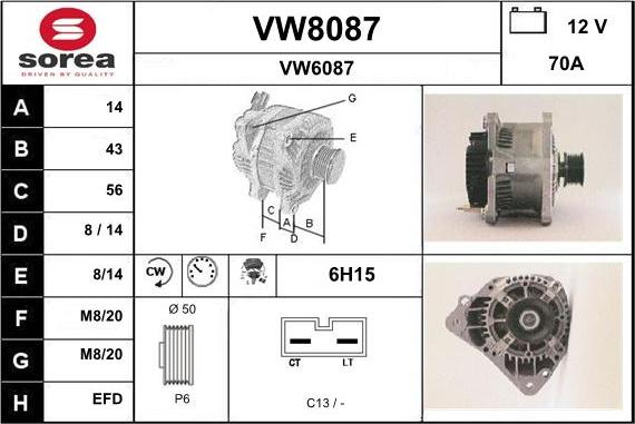 SNRA VW8087 - Ģenerators ps1.lv
