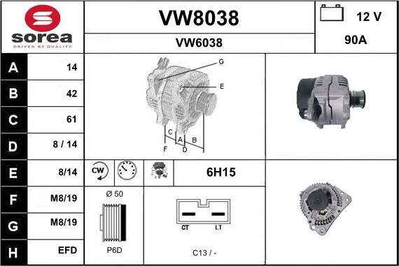 SNRA VW8038 - Ģenerators ps1.lv