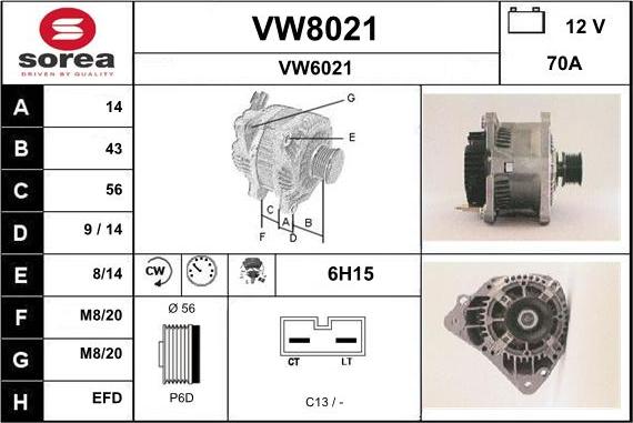 SNRA VW8021 - Ģenerators ps1.lv