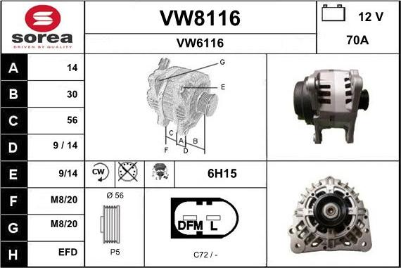 SNRA VW8116 - Ģenerators ps1.lv