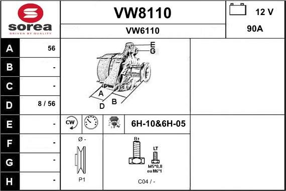 SNRA VW8110 - Ģenerators ps1.lv